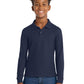 Youth Silk Touch Long Sleeve Polo - Y500LS - Navy