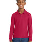 Youth Silk Touch Long Sleeve Polo - Y500LS - Red