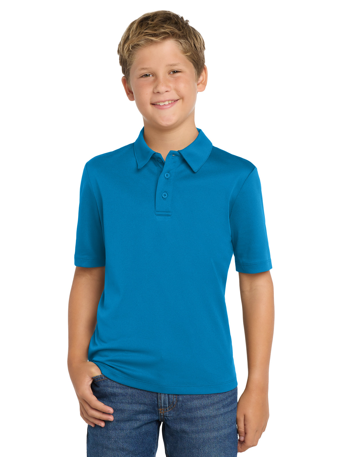 Youth Silk Touch Performance Polo - Y540 - Brilliant Blue