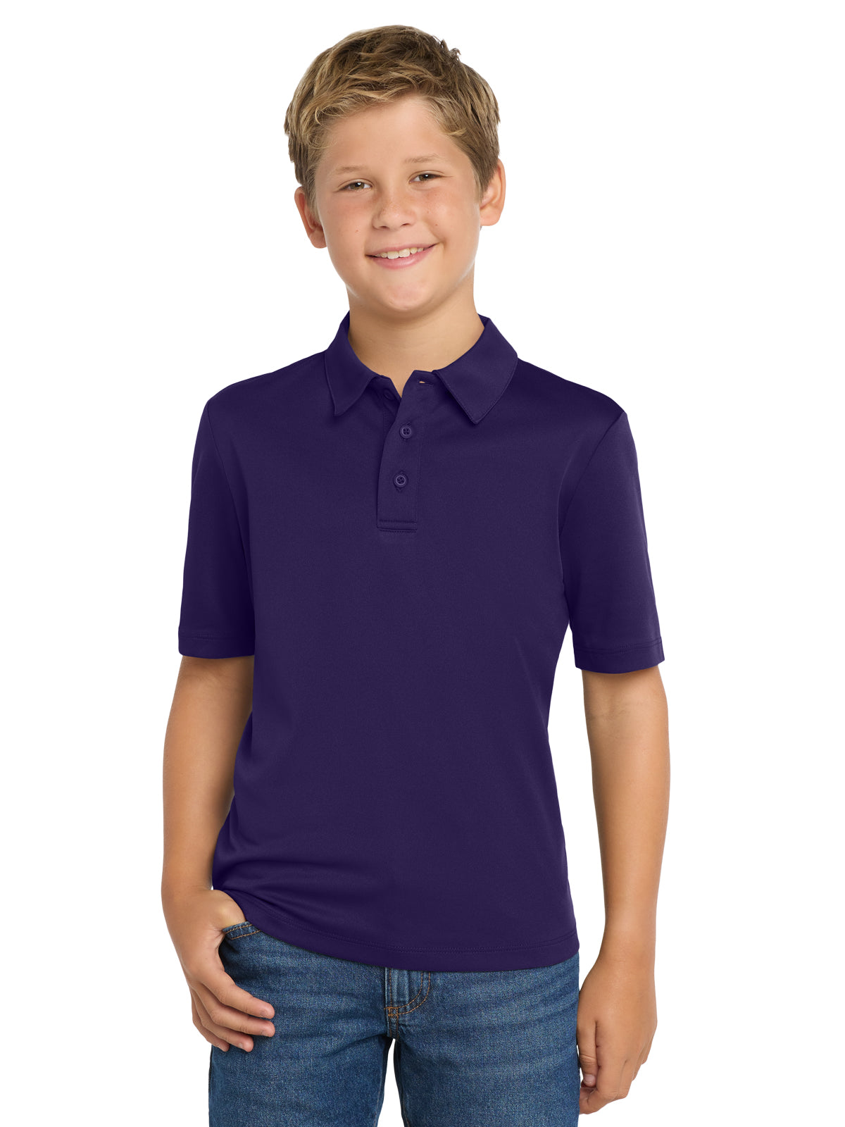 Youth Silk Touch Performance Polo - Y540 - Bright Purple
