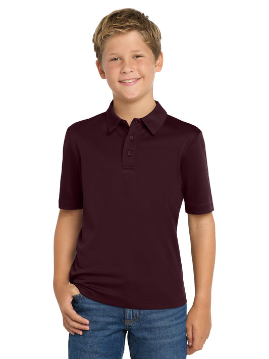 Youth Silk Touch Performance Polo - Y540 - Maroon