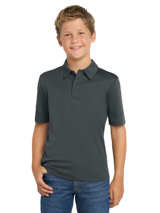 Youth Silk Touch Performance Polo - Y540 - Steel Grey