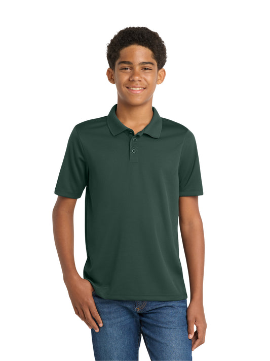 Boy's PosiCharge RacerMesh Polo - YST640 - Dark Forest Green