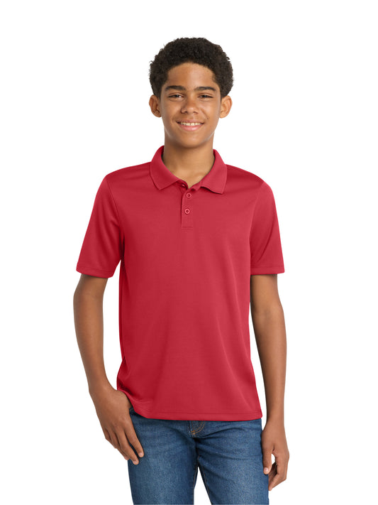 Boy's PosiCharge RacerMesh Polo - YST640 - True Red