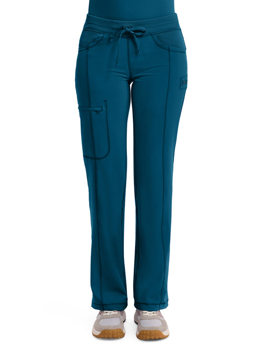 Women's 4-Pocket Low Rise Pant - 1123A - Caribbean Blue