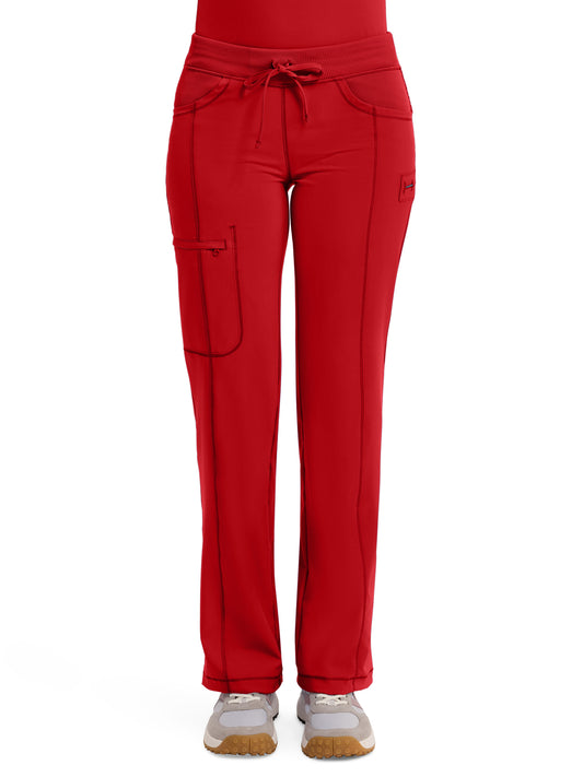 Women's 4-Pocket Low Rise Pant - 1123A - Red