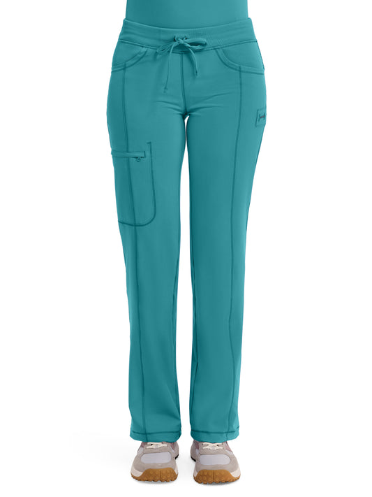 Women's 4-Pocket Low Rise Pant - 1123A - Teal Blue