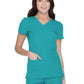 Women's Shaped V-Neck Top - 20710 - Teal Blue