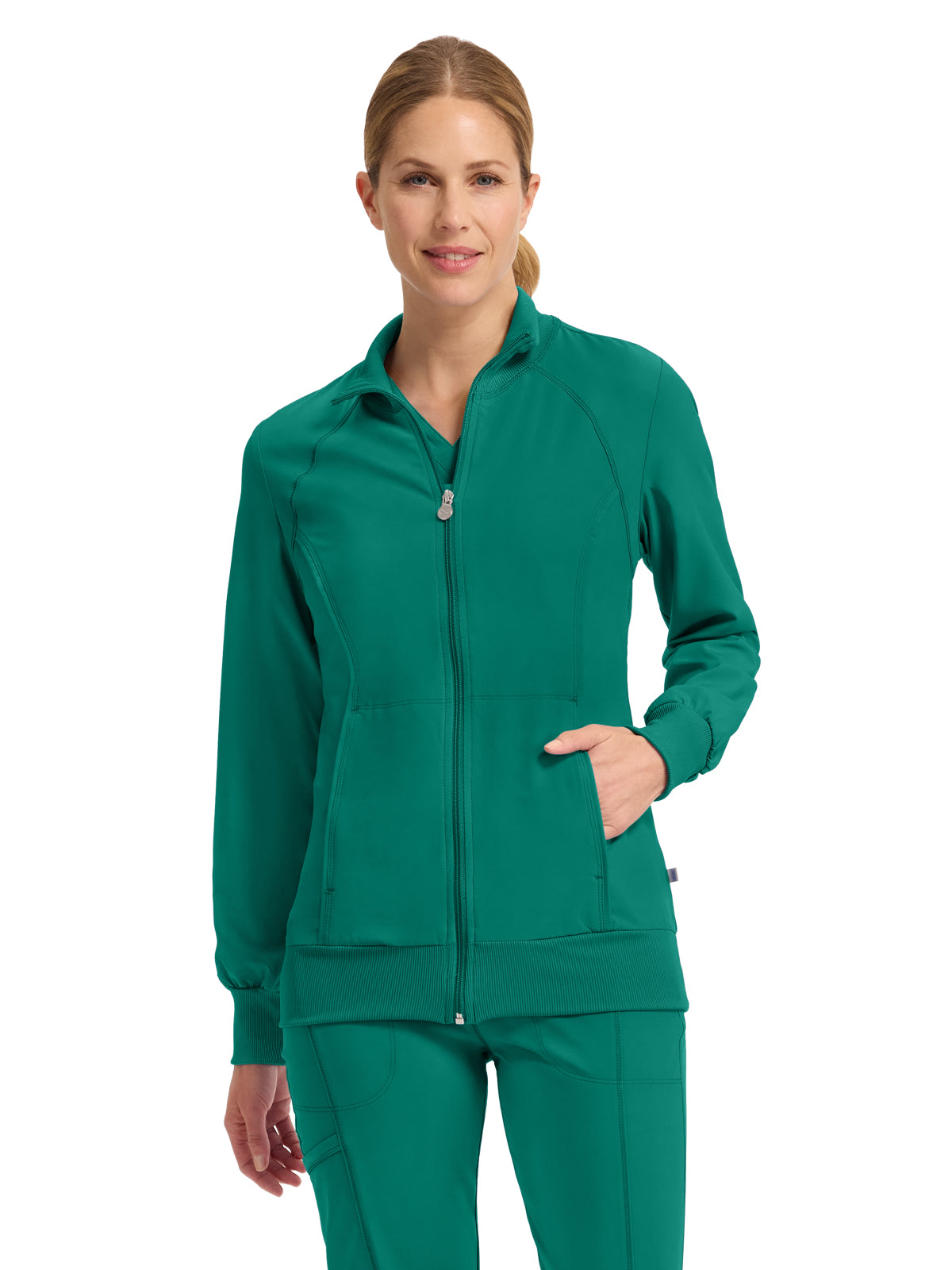 Women's 2-Pocket Contemporary Jacket - 2391A - Hunter Green
