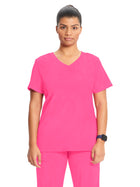 Women's 4-Pocket Mock Wrap Top - 2625A - Carmine Pink