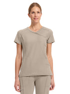 Women's 4-Pocket Mock Wrap Top - 2625A - Khaki