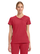 Women's 4-Pocket Mock Wrap Top - 2625A - Red
