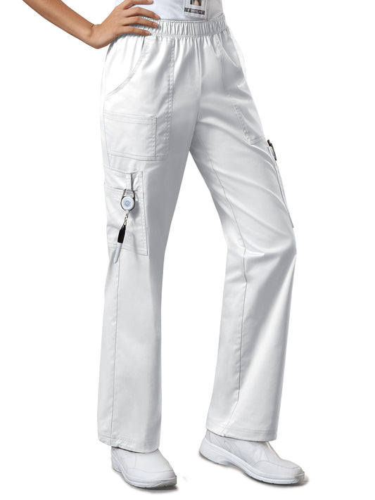 Women's Mid Rise Pull-On Cargo Pant - 4005 - White