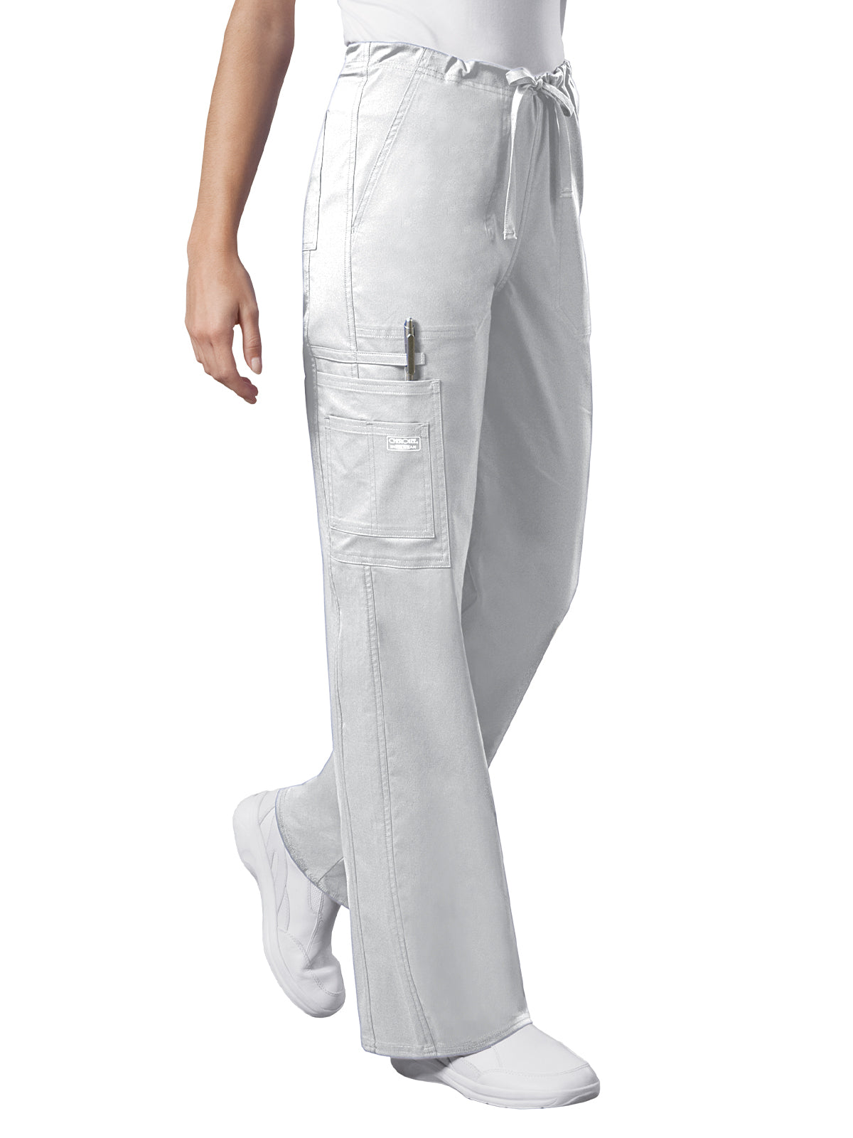 Unisex 5-Pocket Drawstring Cargo Pant - 4043 - White