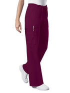Unisex 5-Pocket Drawstring Cargo Pant - 4043 - Wine