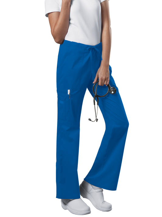 Women's Mid Rise Drawstring Cargo Pant - 4044 - Royal