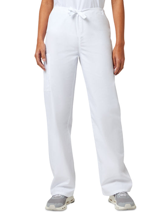 Unisex 2-Pocket Drawstring Cargo Pant - 4100 - White