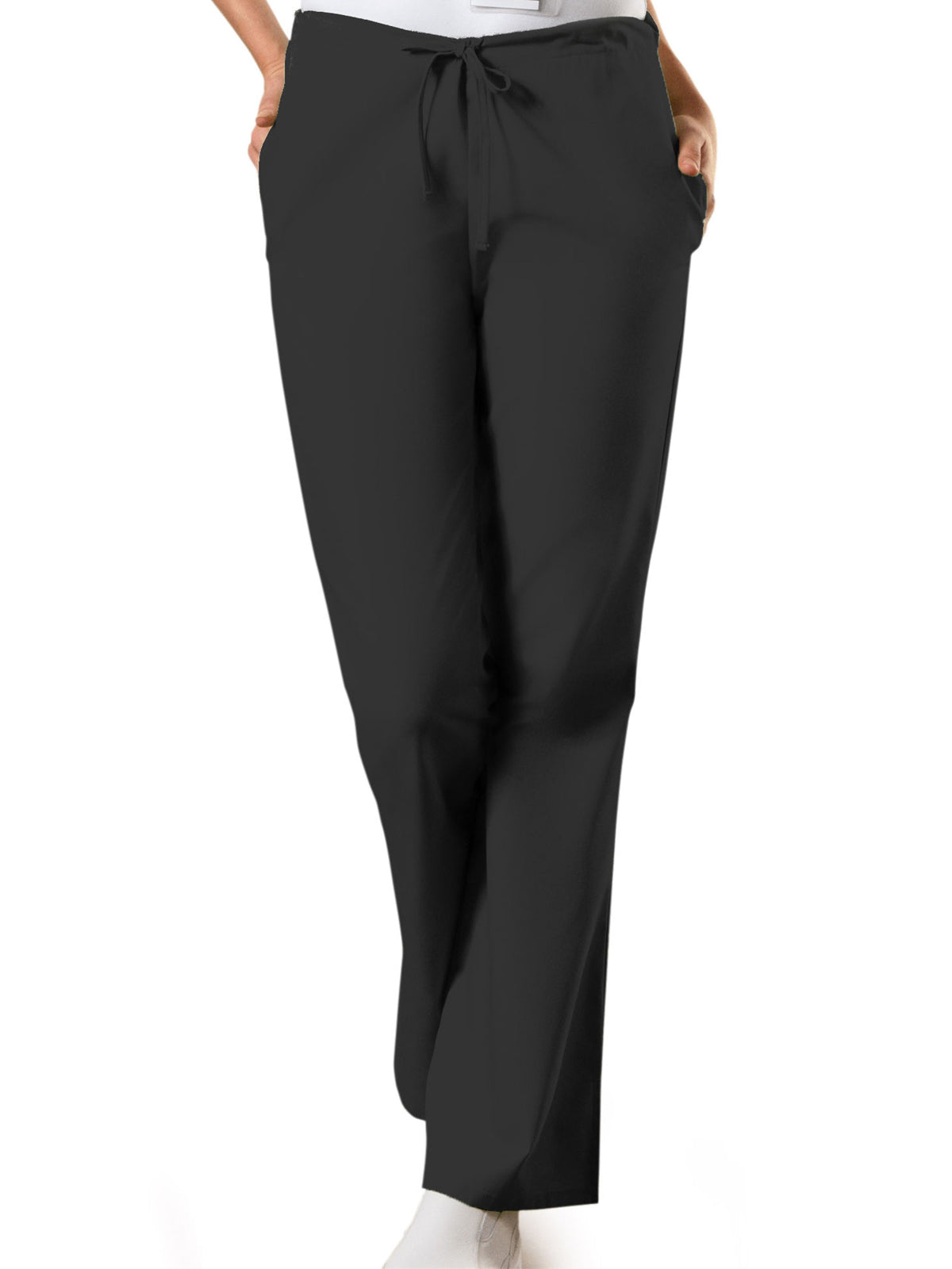Women's 3-Pocket Natural Rise Drawstring Pant - 4101 - Black