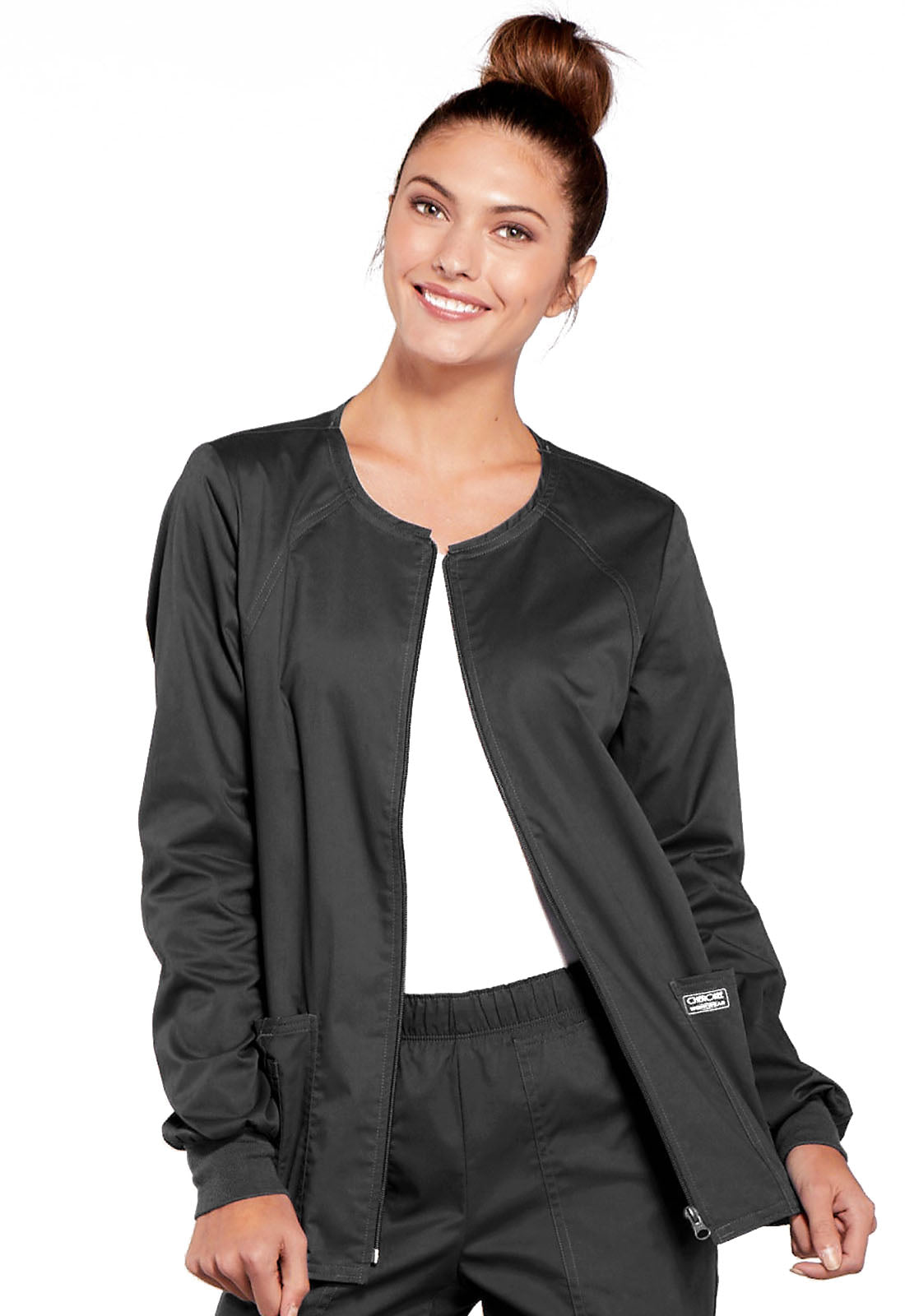Women's 3-Pocket Zip Front Jacket - 4315 - Pewter