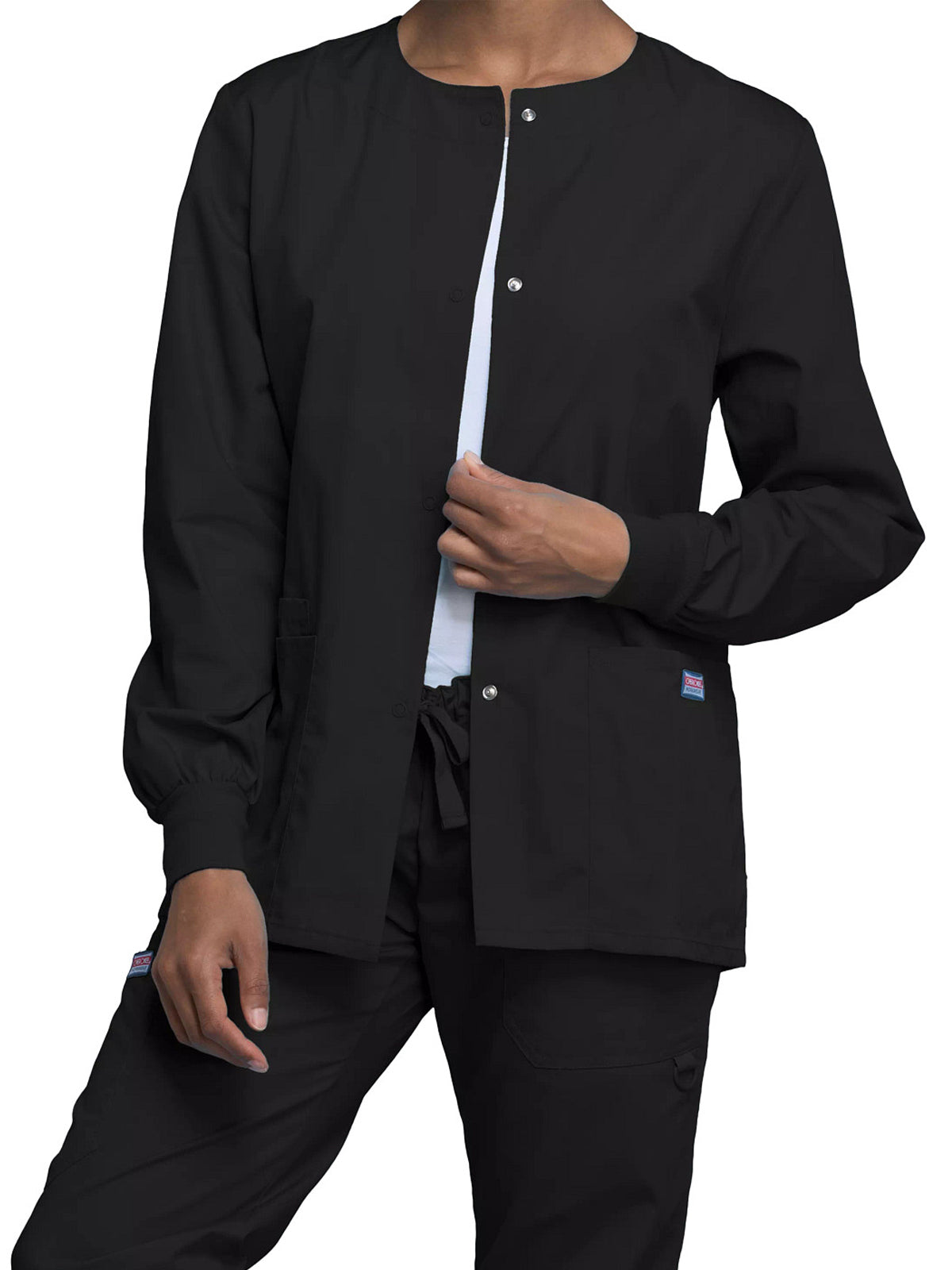 Women's 3-Pocket Snap Front Jacket - 4350 - Black