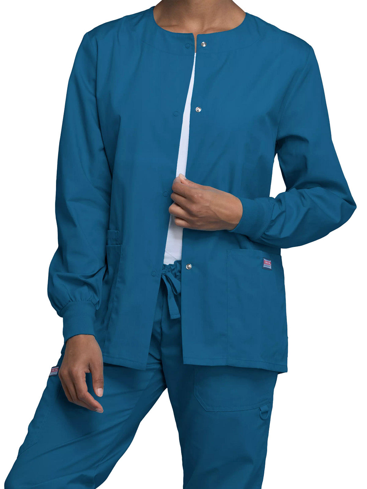 Women's 3-Pocket Snap Front Jacket - 4350 - Caribbean Blue