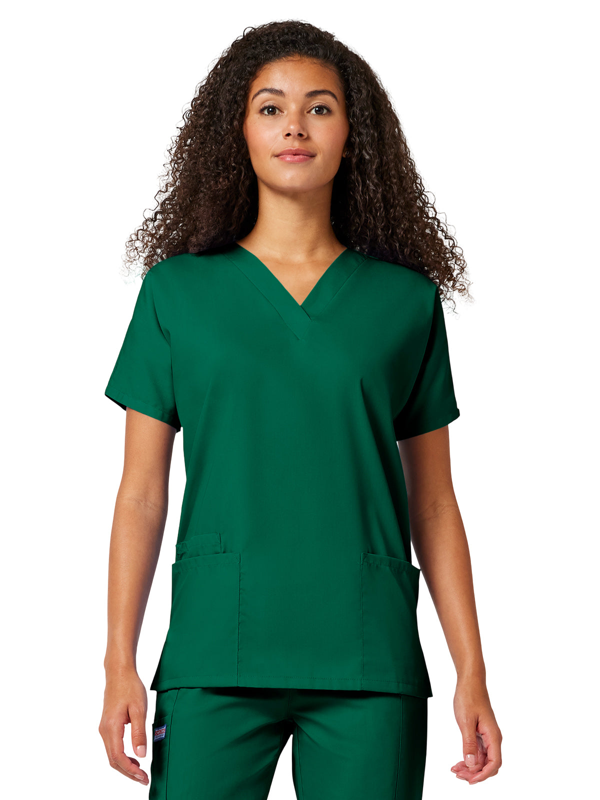 Women's 2-Pocket V-Neck Top - 4700 - Hunter