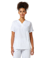 Women's 2-Pocket V-Neck Top - 4700 - White