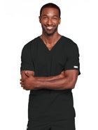 Unisex 2-Pocket V-Neck Top - 4725 - Black