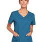 Women's 3-Pocket V-Neck Top - 4727 - Caribbean Blue