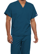 Unisex 1-Pocket V-Neck Top - 4777 - Caribbean Blue