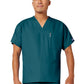 Unisex 1-Pocket V-Neck Top - 4777 - Caribbean Blue