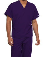 Unisex 1-Pocket V-Neck Top - 4777 - Eggplant