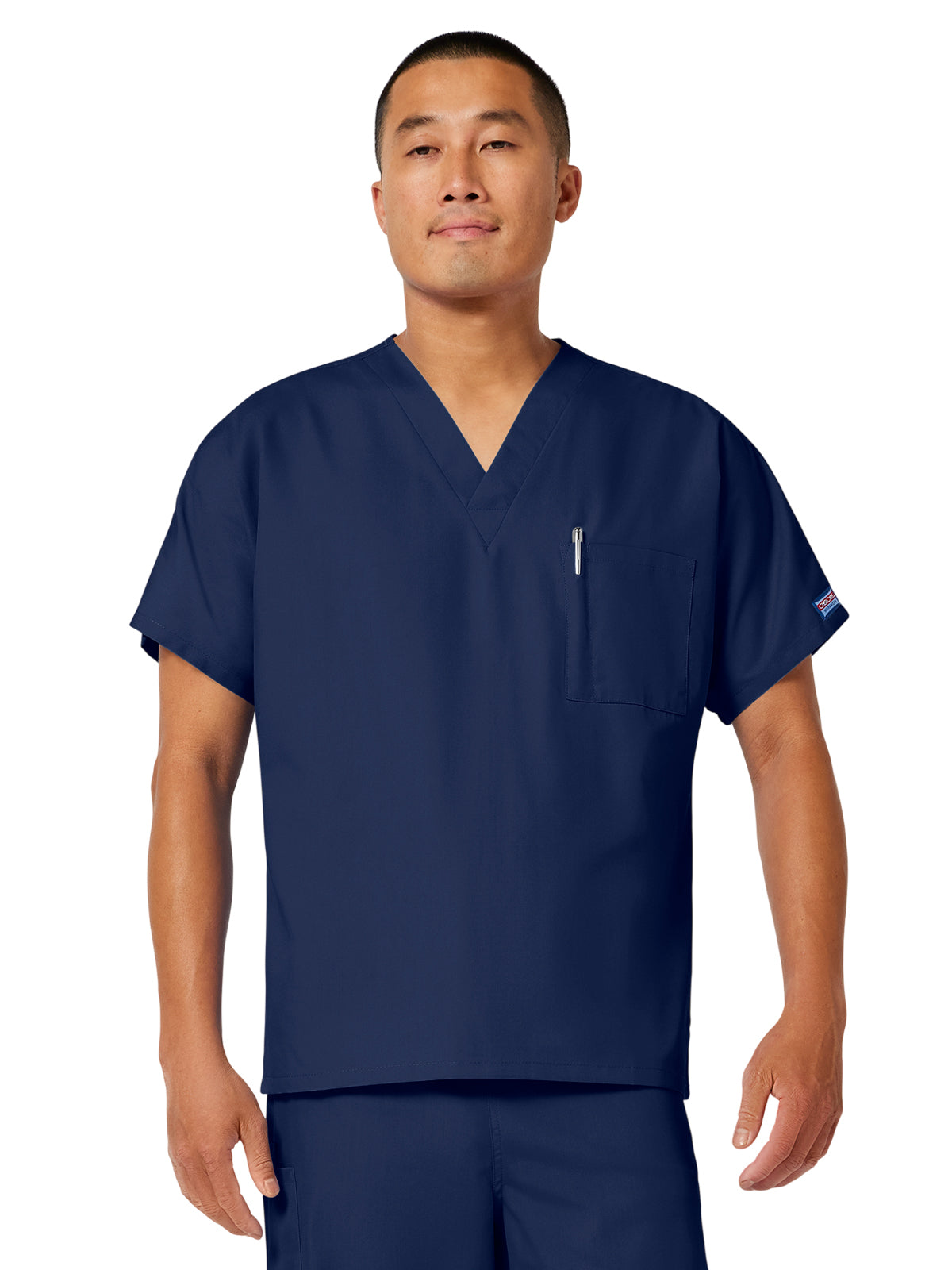 Unisex 1-Pocket V-Neck Top - 4777 - Navy