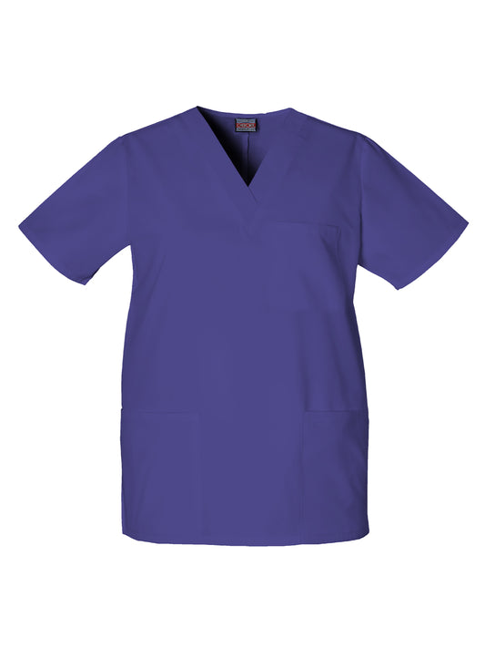Unisex 3-Pocket V-Neck Top - 4876 - Grape