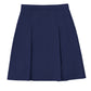 Girls' Adjustable Longer Length Kick Pleat Skirt - 55792A - Dark Navy