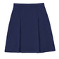 Girls' Plus Adjustable Longer Length Kick Pleat Skirt - 55793A - Dark Navy