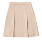 Girls' Plus Adjustable Longer Length Kick Pleat Skirt - 55793A - Khaki