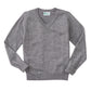 Youth Unisex Long Sleeve V-neck Sweater - 56702 - Heather Gray