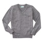 Adult Unisex Long Sleeve V-Neck Sweater - 56704 - Heather Gray