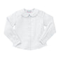 Girls' Long Sleeve Peter Pan Blouse - 57882 - White