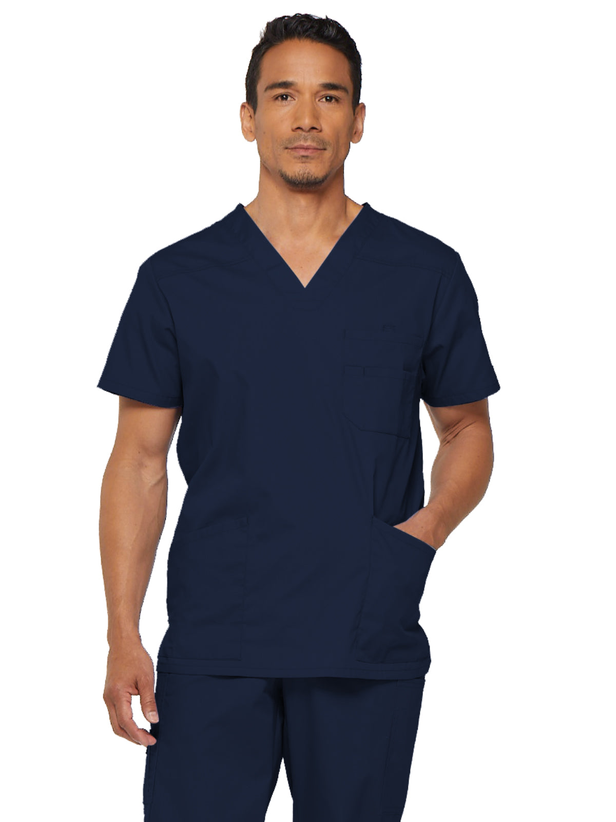 Men's 5-Pocket V-Neck Top - 81906 - Navy