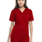 Unisex 1-Pocket Tuckable V-Neck Top - 83706 - Red