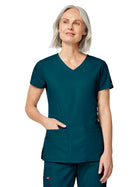 Women's 4-Pocket V-Neck Top - 85906 - Caribbean Blue