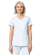 Women's 4-Pocket V-Neck Top - 85906 - White