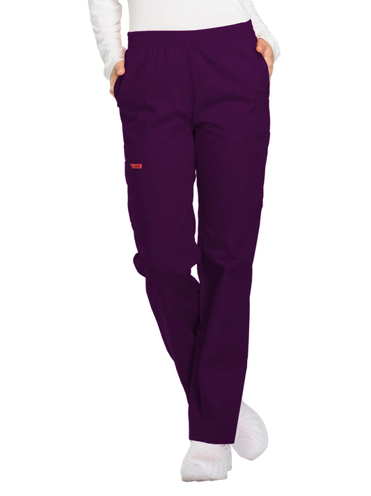 Women's 6-Pocket Natural Rise Tapered Leg Pant - 86106 - Eggplant