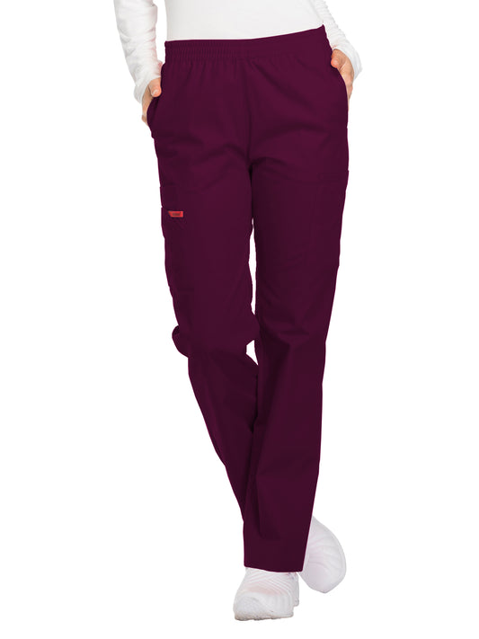 Women's 6-Pocket Natural Rise Tapered Leg Pant - 86106 - Wine