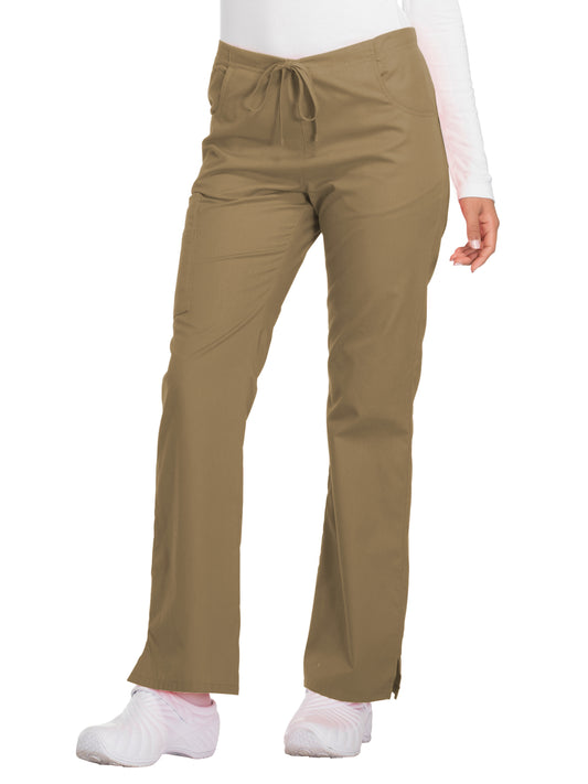 Women's 6-Pocket Mid Rise Cargo Pant - 86206 - Dark Khaki