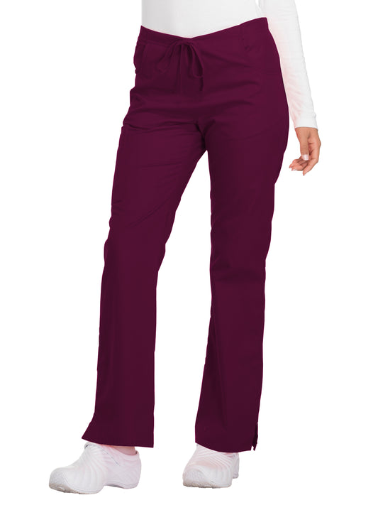 Women's 6-Pocket Mid Rise Cargo Pant - 86206 - Wine