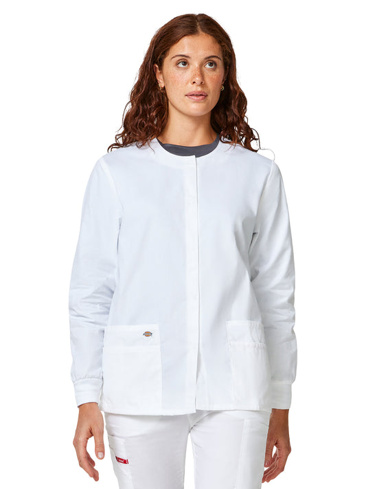 Women's 5-Pocket Snap Front Warm-Up Jacket - 86306 - White