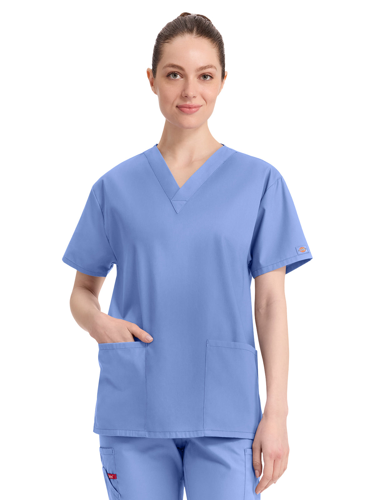 Women's 3-Pocket V-Neck Top - 86706 - Ciel